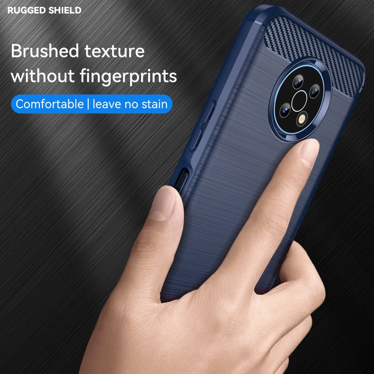 For Nokia G50 Brushed Texture Carbon Fiber TPU Phone Case(Blue) - Nokia Cases by PMC TechLife | Online Shopping South Africa | PMC TechLife | Buy Now Pay Later Mobicred
