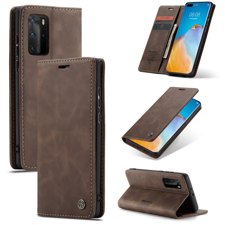 For Huawei P40 Pro CaseMe-013 Multifunctional Horizontal Flip Leather Case with Card Slot & Holder & Wallet(Coffee) - Huawei Cases by CaseMe | Online Shopping South Africa | PMC Jewellery | Buy Now Pay Later Mobicred