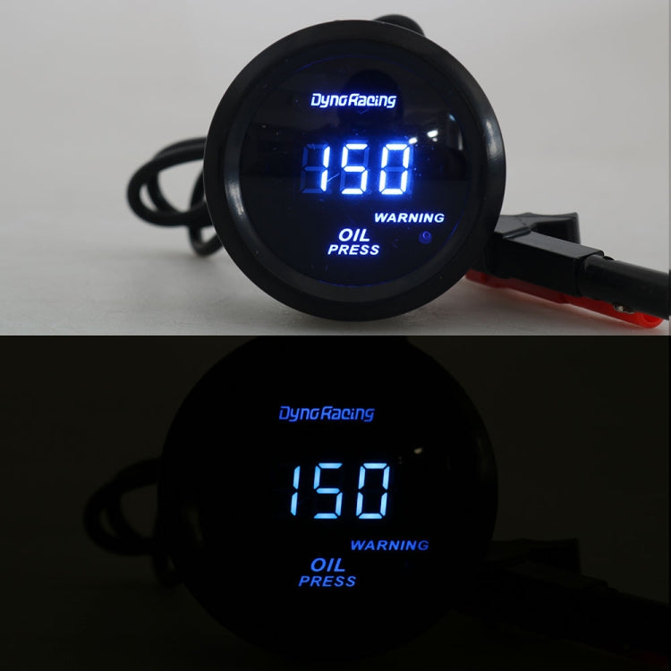 Car Modified 12V Universal 52mm Blue Light Digital Display Meter, Style:Oil Pressure Gauge - Car Modification by PMC Jewellery | Online Shopping South Africa | PMC Jewellery | Buy Now Pay Later Mobicred