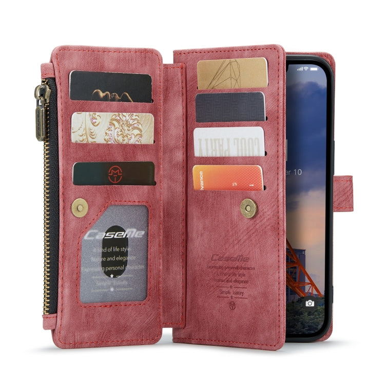 For iPhone 14 Plus CaseMe C30 Multifunctional Phone Leather Case (Red) - iPhone 14 Plus Cases by CaseMe | Online Shopping South Africa | PMC Jewellery | Buy Now Pay Later Mobicred