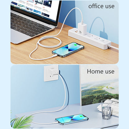 REMAX RP-U5 Extreme 2 Series 20W PD Charger + 1m USB-C / Type-C to 8 Pin Fast Charge Data Cable Set, Specification:EU Plug(White) - USB Charger by REMAX | Online Shopping South Africa | PMC Jewellery | Buy Now Pay Later Mobicred