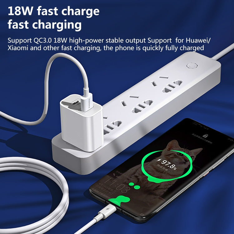 REMAX RP-U68 20W USB+USB-C/Type-C Dual Interface Fast Charger Set, Specification:EU Plug(White) - USB Charger by REMAX | Online Shopping South Africa | PMC Jewellery | Buy Now Pay Later Mobicred