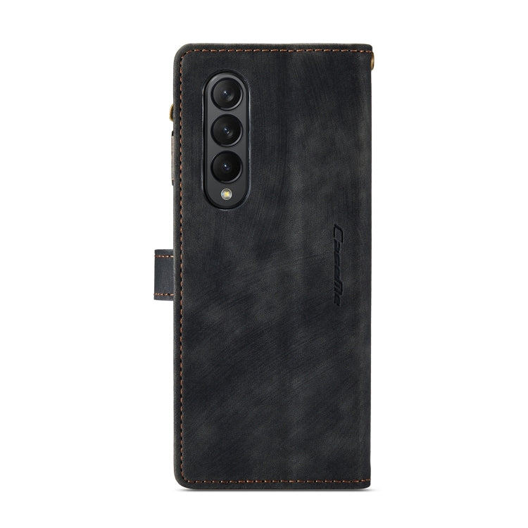 For Samsung Galaxy Z Fold4 5G CaseMe C30 Multifunctional Card Slots Zipper Phone Leather Phone Case(Black) - Galaxy Z Fold4 5G Cases by CaseMe | Online Shopping South Africa | PMC Jewellery | Buy Now Pay Later Mobicred