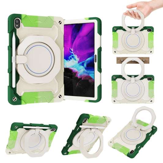 For Lenovo Tad P11 Armor Contrast Color Silicone + PC Tablet Case(Colorful Green) - Lenovo by PMC Jewellery | Online Shopping South Africa | PMC Jewellery | Buy Now Pay Later Mobicred