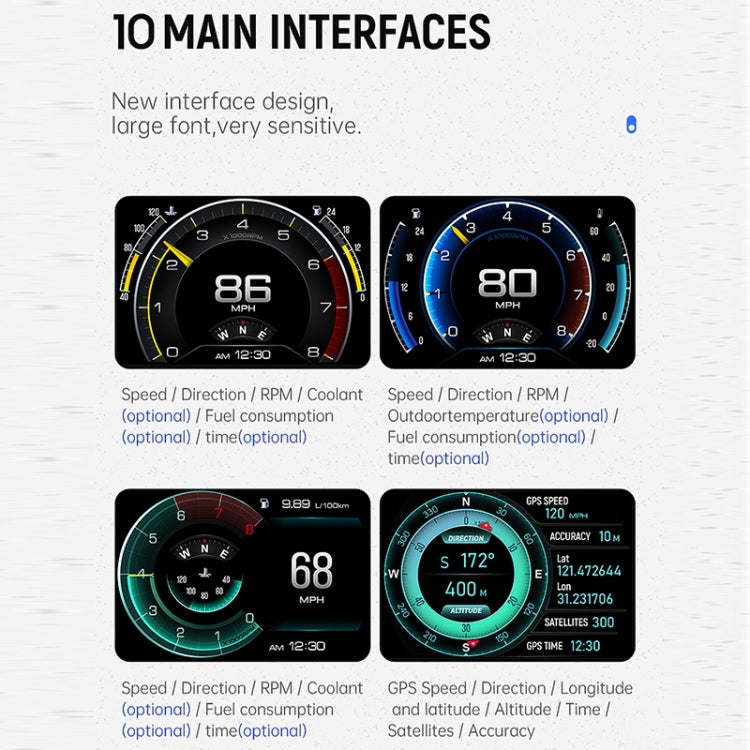 A700 Car 3.5 inch OBDII + MEMS + GPS Head-Up Display System - Head Up Display System by PMC Jewellery | Online Shopping South Africa | PMC Jewellery | Buy Now Pay Later Mobicred