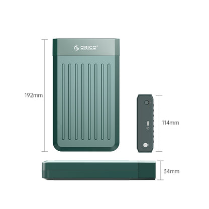 ORICO M35C3-GR 3.5 inch USB3.1 Gen1 Type-C Hard Drive Enclosure(Green) - External Hard Drives by ORICO | Online Shopping South Africa | PMC Jewellery | Buy Now Pay Later Mobicred