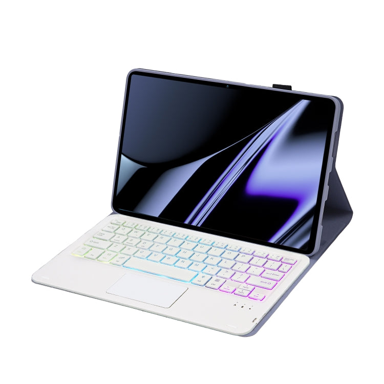 OP11-AS Lambskin Texture Ultra-thin Bluetooth Keyboard Leather Case with Touchpad & Backlight For OPPO Pad 11 inch(Purple) - free shipping - PMC TechLife - Order now!