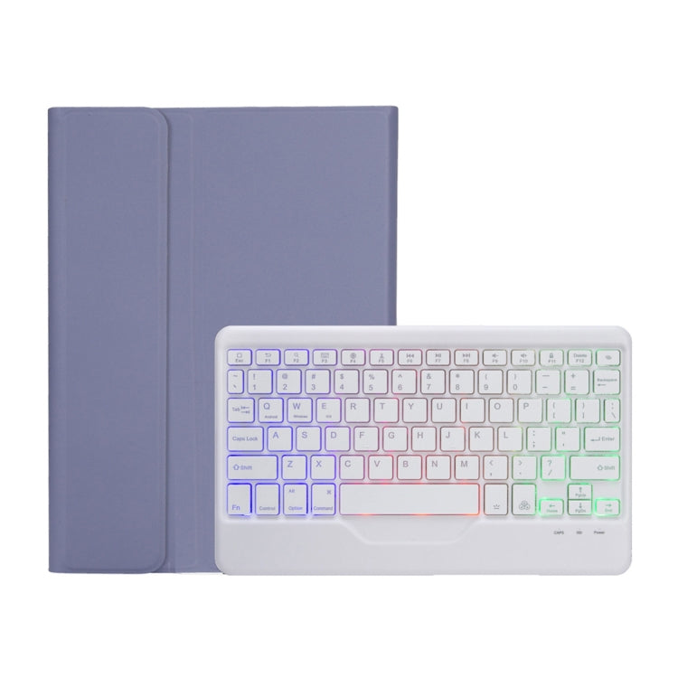 OP11-BS Lambskin Texture Ultra-thin Bluetooth Keyboard Leather Case with Backlight For OPPO Pad 11 inch(Purple) - Others Keyboard by PMC Jewellery | Online Shopping South Africa | PMC Jewellery