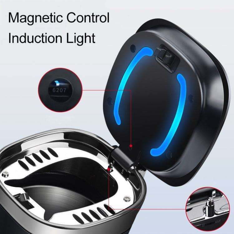 Car Portable Metal Ashtray Built-in LED(Silver) - Ashtrays by PMC Jewellery | Online Shopping South Africa | PMC Jewellery | Buy Now Pay Later Mobicred