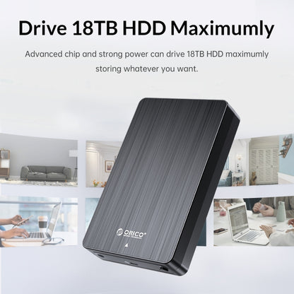 ORICO HM25C3 2.5 inch USB3.1 Gen1 Type-C Hard Drive Enclosure, Plug:US Plug(Black) - HDD Enclosure by ORICO | Online Shopping South Africa | PMC Jewellery | Buy Now Pay Later Mobicred