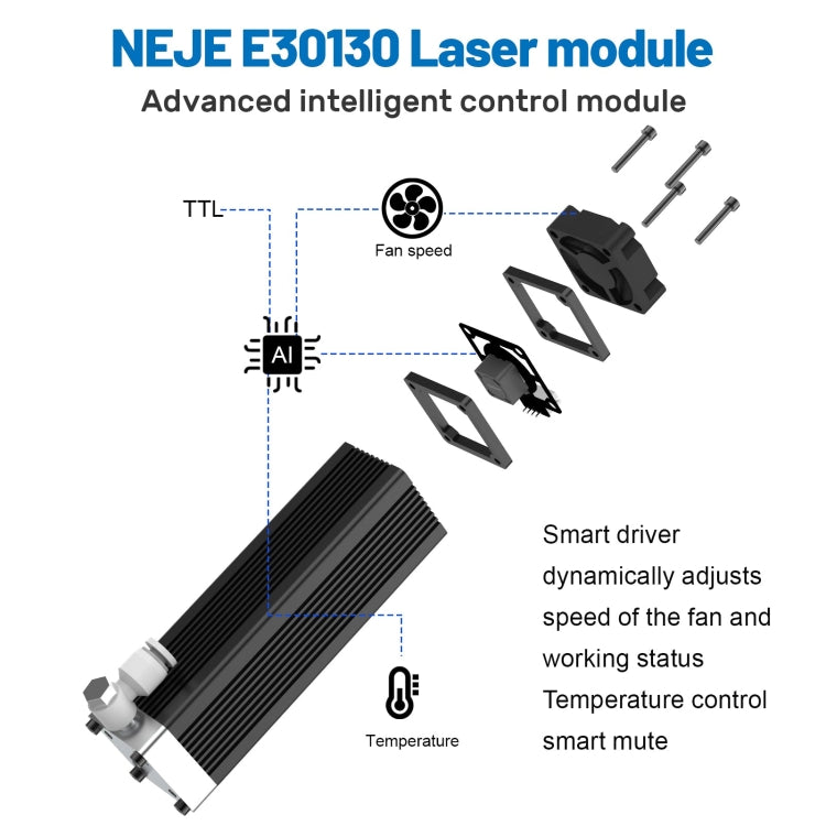 NEJE E30130 5.5W 450nm Laser Engraver Module Kits - free shipping - PMC Jewellery - Order now!
