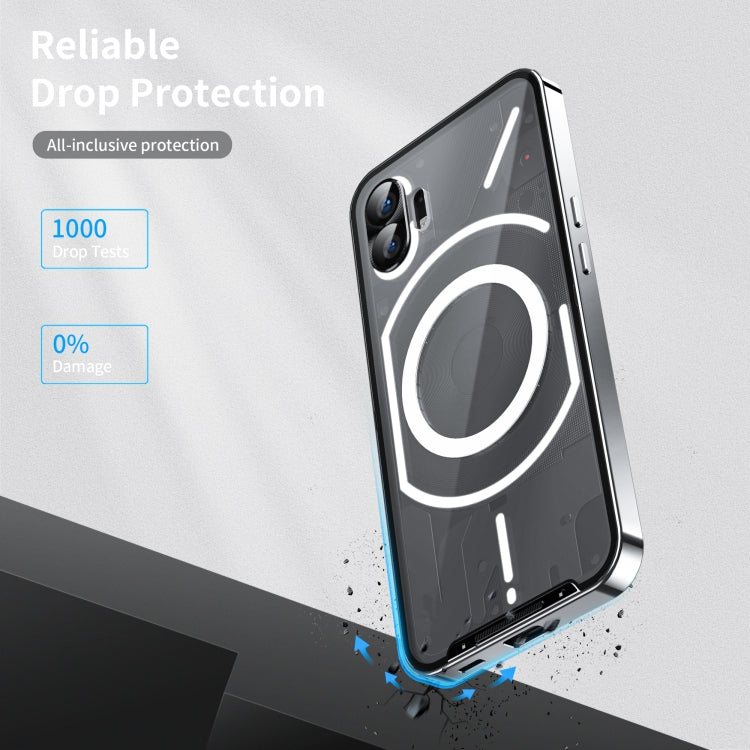 For Nothing Phone 1 Full Coverage Magnetic Phone Case(Silver) - More Brand by PMC TechLife | Online Shopping South Africa | PMC TechLife | Buy Now Pay Later Mobicred