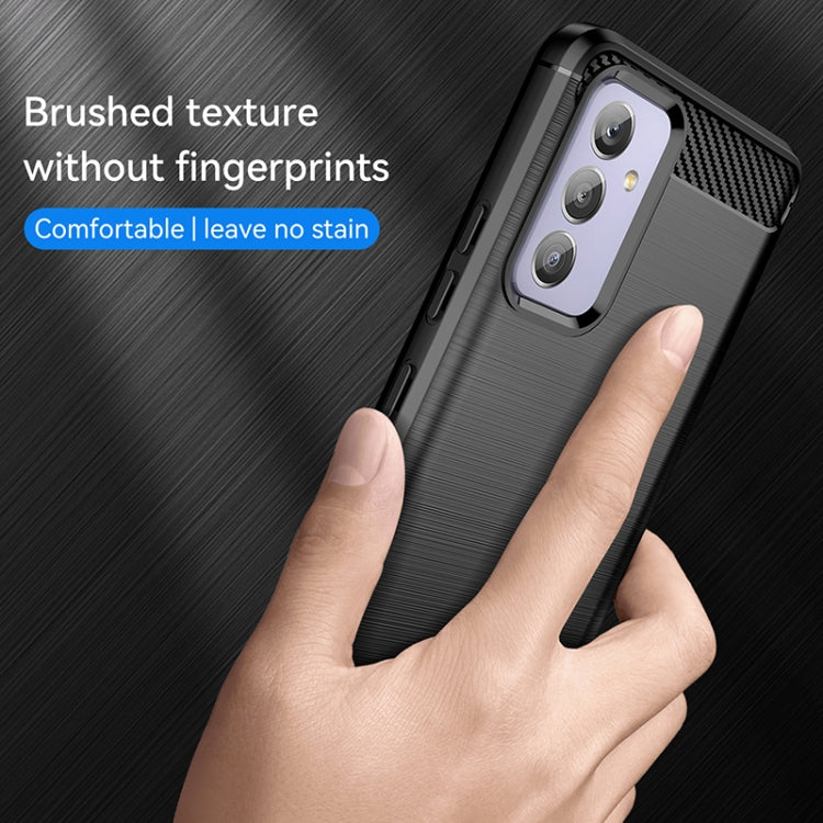 For Samsung Galaxy Quantum 2 Brushed Texture Carbon Fiber TPU Phone Case(Black) - Galaxy Phone Cases by PMC TechLife | Online Shopping South Africa | PMC TechLife
