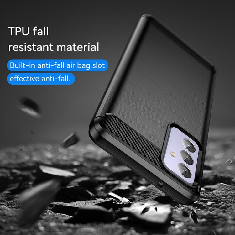 For Samsung Galaxy Quantum 2 Brushed Texture Carbon Fiber TPU Phone Case(Black) - Galaxy Phone Cases by PMC TechLife | Online Shopping South Africa | PMC TechLife
