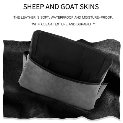 Car Center Console Hanging Bag Sheepskin Leather Storage Bag(Black) - Seat Accessories by PMC Jewellery | Online Shopping South Africa | PMC Jewellery | Buy Now Pay Later Mobicred