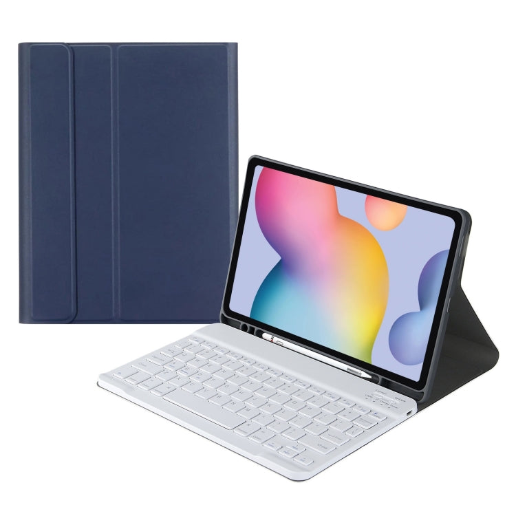 Square Cap Bluetooth Keyboard Leather Case with Pen Slot For Samsung Galaxy Tab S7(Light Blue) - Samsung Keyboard by PMC TechLife | Online Shopping South Africa | PMC TechLife