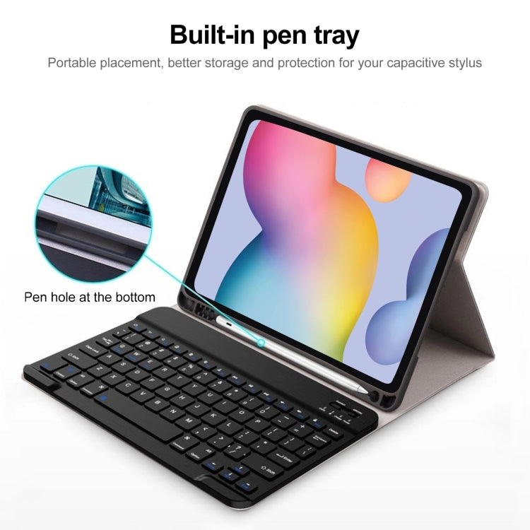 Square Cap Bluetooth Keyboard Leather Case with Pen Slot For Samsung Galaxy Tab S7(Light Blue) - Samsung Keyboard by PMC TechLife | Online Shopping South Africa | PMC TechLife