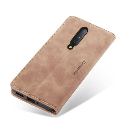 For OnePlus 8 CaseMe Multifunctional Horizontal Flip Leather Case, with Card Slot & Holder & Wallet(Brown) - OnePlus Cases by CaseMe | Online Shopping South Africa | PMC Jewellery | Buy Now Pay Later Mobicred