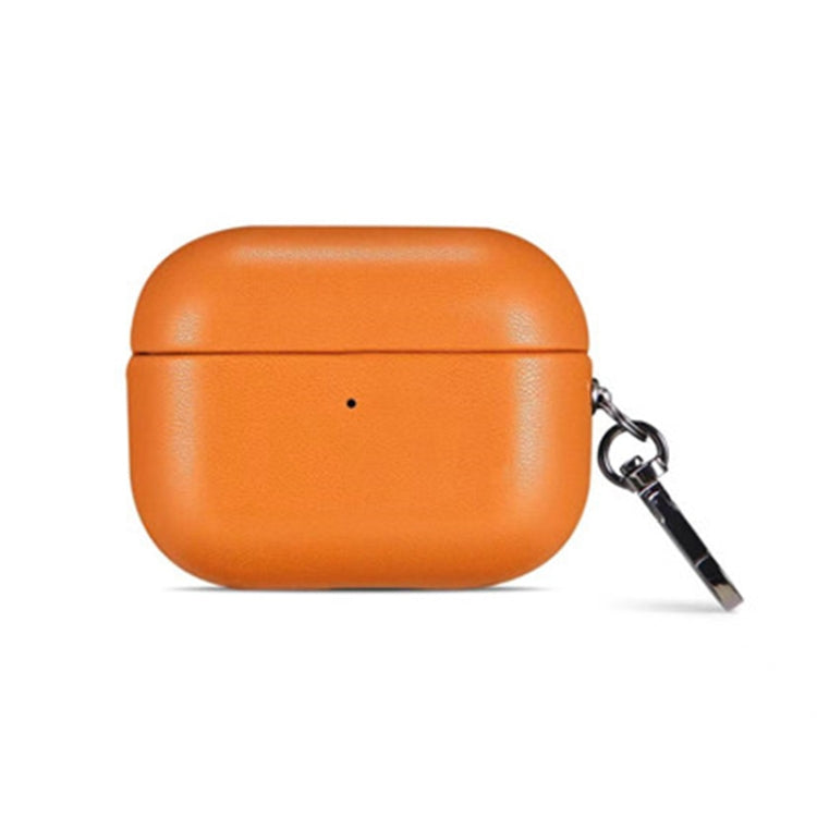 For Apple AirPods 3 PU Leather Wireless Bluetooth Earphone Protective Case(Golden Brown) - For AirPods 3 by PMC Jewellery | Online Shopping South Africa | PMC Jewellery | Buy Now Pay Later Mobicred