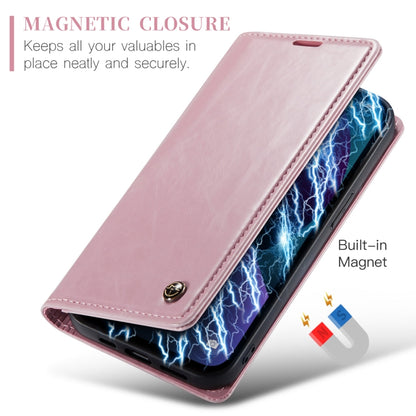 For iPhone 13 CaseMe 003 Crazy Horse Texture Leather Phone Case(Rose Gold) - iPhone 13 Pro Cases by CaseMe | Online Shopping South Africa | PMC Jewellery | Buy Now Pay Later Mobicred