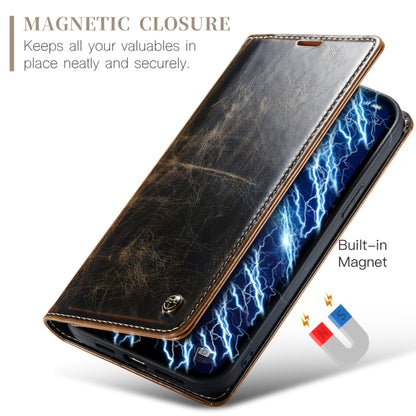 For iPhone 13 Pro CaseMe 003 Crazy Horse Texture Leather Phone Case(Coffee) - iPhone 13 Pro Cases by CaseMe | Online Shopping South Africa | PMC Jewellery | Buy Now Pay Later Mobicred