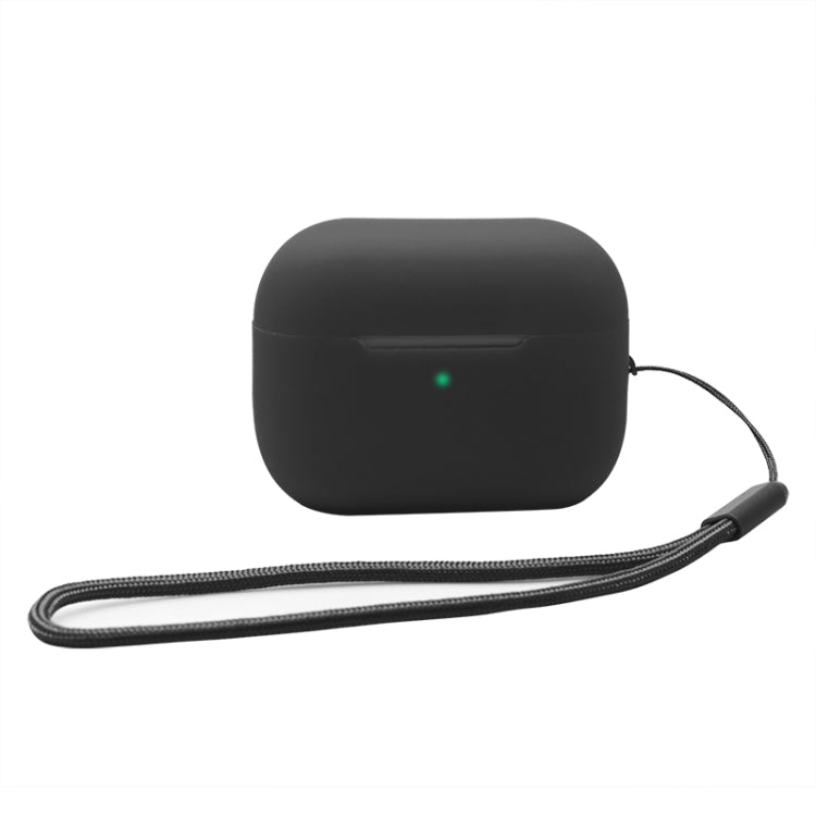 For AirPods Pro 2 2.0mm Solid Color Silicone Protective Cover(Black) - For AirPods Pro 2 by PMC Jewellery | Online Shopping South Africa | PMC Jewellery | Buy Now Pay Later Mobicred