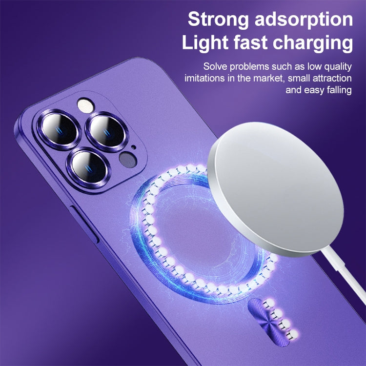 For iPhone 13 Pro Liquid Lens Protector Magsafe Phone Case(Dark Purple) - free shipping - PMC TechLife - Order now!