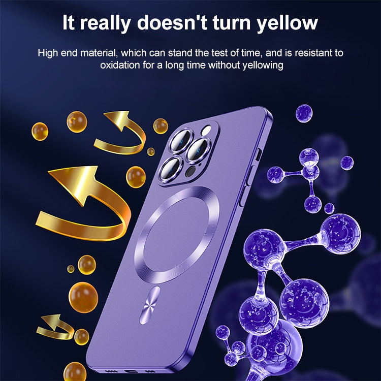 For iPhone 12 Pro Max Liquid Lens Protector Magsafe Phone Case(Dark Purple) - free shipping - PMC TechLife - Order now!