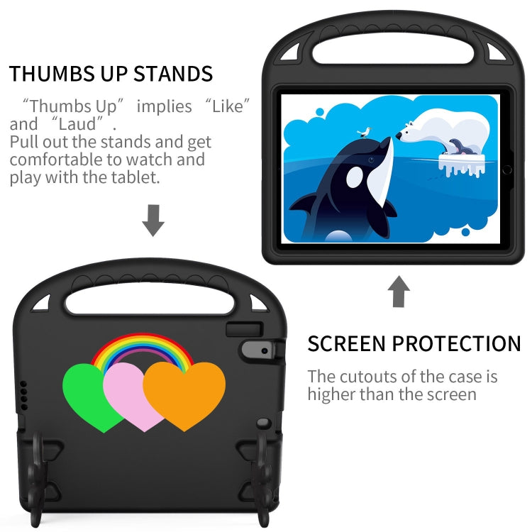 For Lenovo Tab P10 TB-X706 Love Small Palm Holder EVA Tablet Case(Black) - Lenovo by PMC TechLife | Online Shopping South Africa | PMC TechLife | Buy Now Pay Later Mobicred