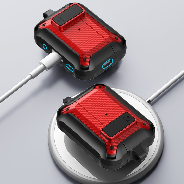 For AirPods Pro 2 Bumblebee Carbon Fiber Earphone Protective Case(Blue) - For AirPods Pro 2 by PMC Jewellery | Online Shopping South Africa | PMC Jewellery | Buy Now Pay Later Mobicred
