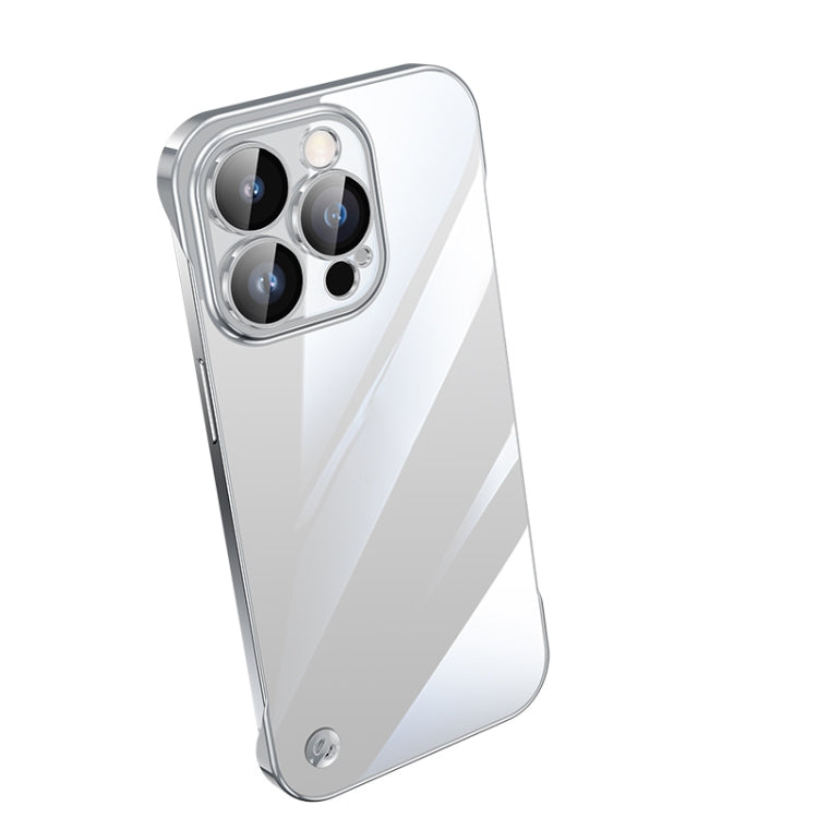 For iPhone 14 Pro Max Electroplating Frameless Clear PC Phone Case(Silver) - free shipping - PMC Jewellery - Order now!