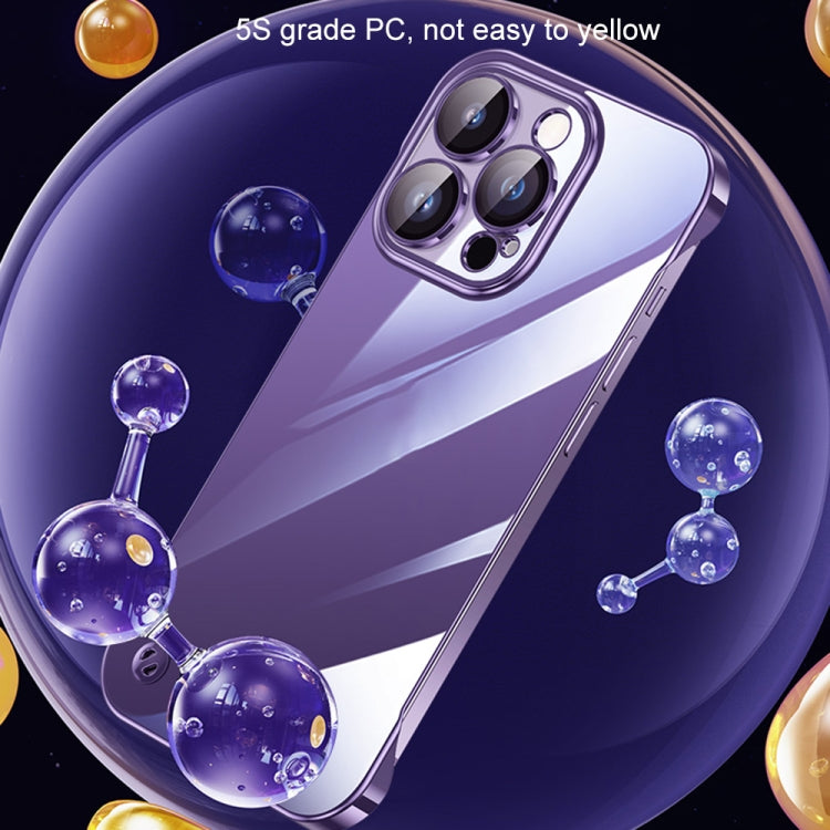 For iPhone 13 Pro Electroplating Frameless Clear PC Phone Case(Gold) - free shipping - PMC Jewellery - Order now!