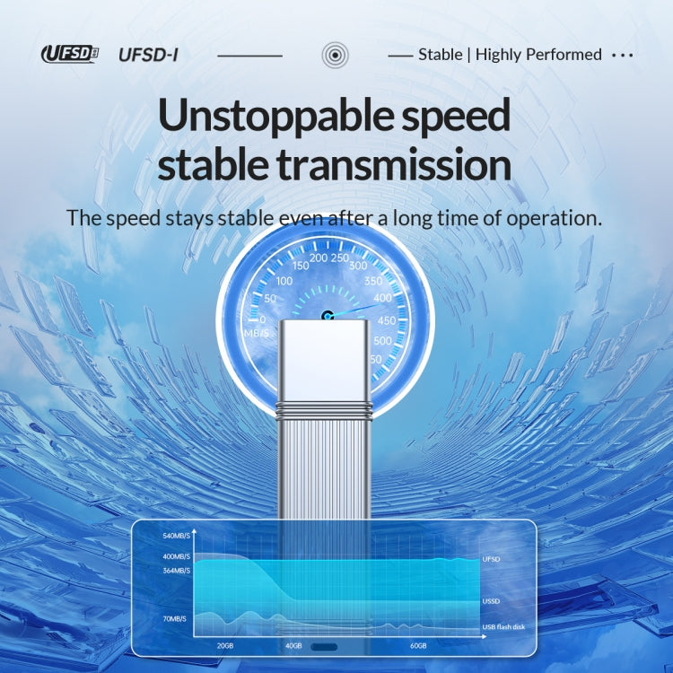ORICO USB Solid State Flash Drive, Read: 520MB/s, Write: 450MB/s, Memory:256GB, Port:USB-A(Silver) - free shipping - PMC Jewellery - Order now!