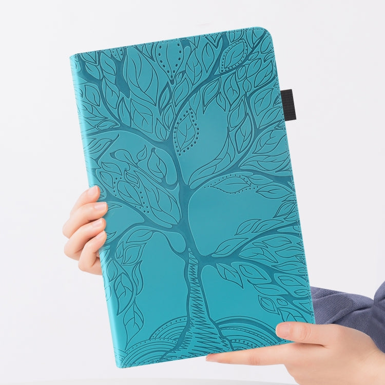 For Lenovo Tab P11 Pro Gen 2 Life Tree Series Horizontal Flip Leather Case with Holder(Lake Blue) - Lenovo by PMC TechLife | Online Shopping South Africa | PMC TechLife