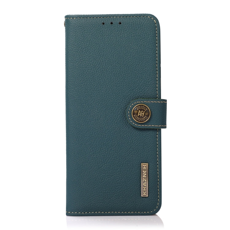 For Nokia G60 5G KHAZNEH Custer Genuine Leather RFID Phone Case(Green) - Nokia Cases by PMC TechLife | Online Shopping South Africa | PMC TechLife | Buy Now Pay Later Mobicred