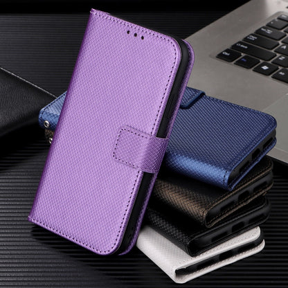 For Blackview OSCAL C80 Diamond Texture Leather Phone Case(Purple) - More Brand by PMC Jewellery | Online Shopping South Africa | PMC Jewellery | Buy Now Pay Later Mobicred