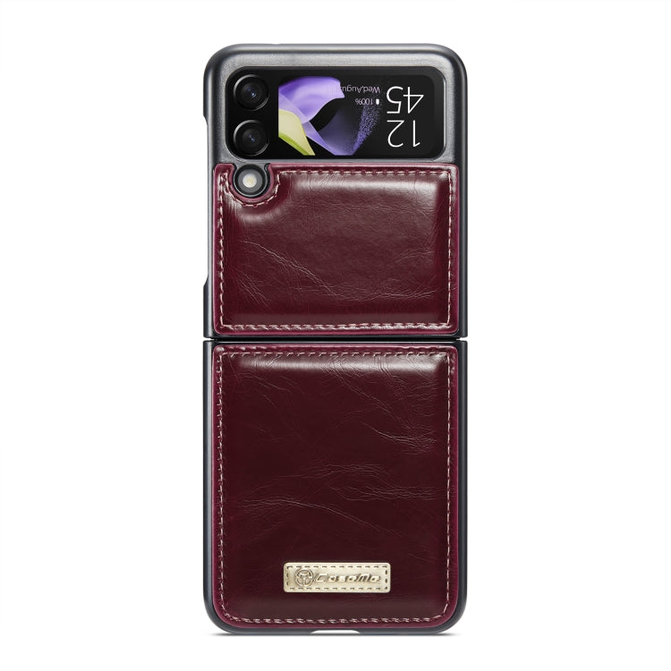 For Samsung Galaxy Z Flip4 CaseMe 003 Crazy Horse Texture Leather Phone Case(Red) - Galaxy Z Flip4 5G Cases by CaseMe | Online Shopping South Africa | PMC Jewellery | Buy Now Pay Later Mobicred