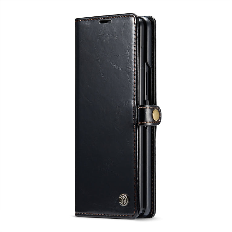 For Samsung Galaxy Z Fold4 CaseMe 003 Crazy Horse Texture Leather Phone Case(Black) - Galaxy Z Fold4 5G Cases by CaseMe | Online Shopping South Africa | PMC Jewellery | Buy Now Pay Later Mobicred