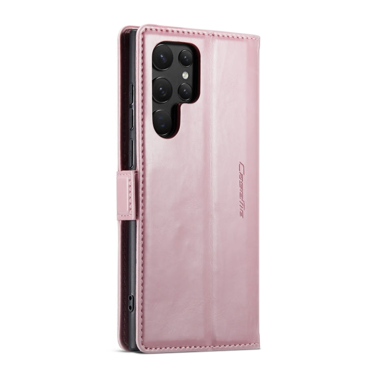 For Samsung Galaxy S22 Ultra 5G CaseMe 003 Crazy Horse Texture Leather Phone Case(Rose Gold) - Galaxy S22 Ultra 5G Cases by CaseMe | Online Shopping South Africa | PMC Jewellery | Buy Now Pay Later Mobicred