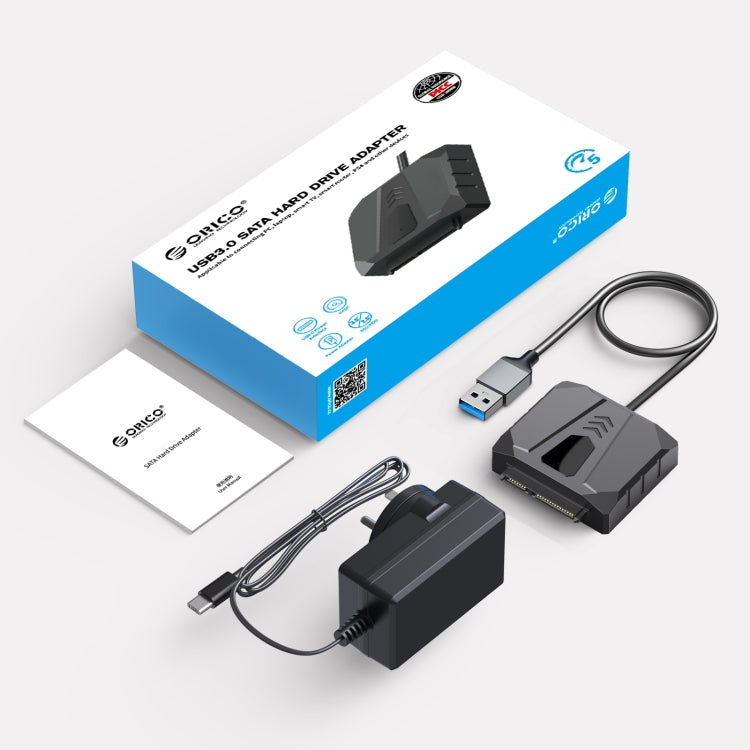 ORICO UTS2 USB 3.0 2.5-inch SATA HDD Adapter with 12V 2A Power Adapter, Cable Length:0.5m(US Plug) - USB to IDE / SATA by ORICO | Online Shopping South Africa | PMC Jewellery | Buy Now Pay Later Mobicred