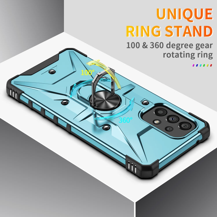 For Samsung Galaxy A73 5G Ring Holder Phone Case(Light Blue) - Galaxy Phone Cases by PMC Jewellery | Online Shopping South Africa | PMC Jewellery | Buy Now Pay Later Mobicred