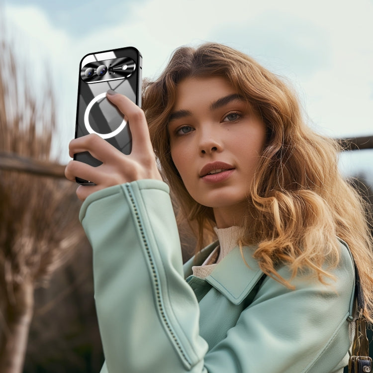 For Google Pixel 9 MagSafe Magnetic Frosted Metal Phone Case(Black) - Google Cases by PMC TechLife | Online Shopping South Africa | PMC TechLife | Buy Now Pay Later Mobicred