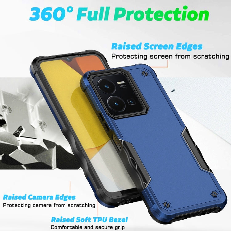 For vivo Y35 / Y22s / Y22 Non-slip Shockproof Armor Phone Case(Black) - vivo Cases by PMC Jewellery | Online Shopping South Africa | PMC Jewellery | Buy Now Pay Later Mobicred