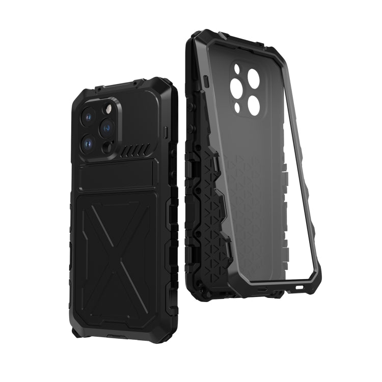 For iPhone 14 Pro R-JUST Life Waterproof Dustproof Shockproof Phone Case(Black) - iPhone 14 Pro Cases by R-JUST | Online Shopping South Africa | PMC Jewellery