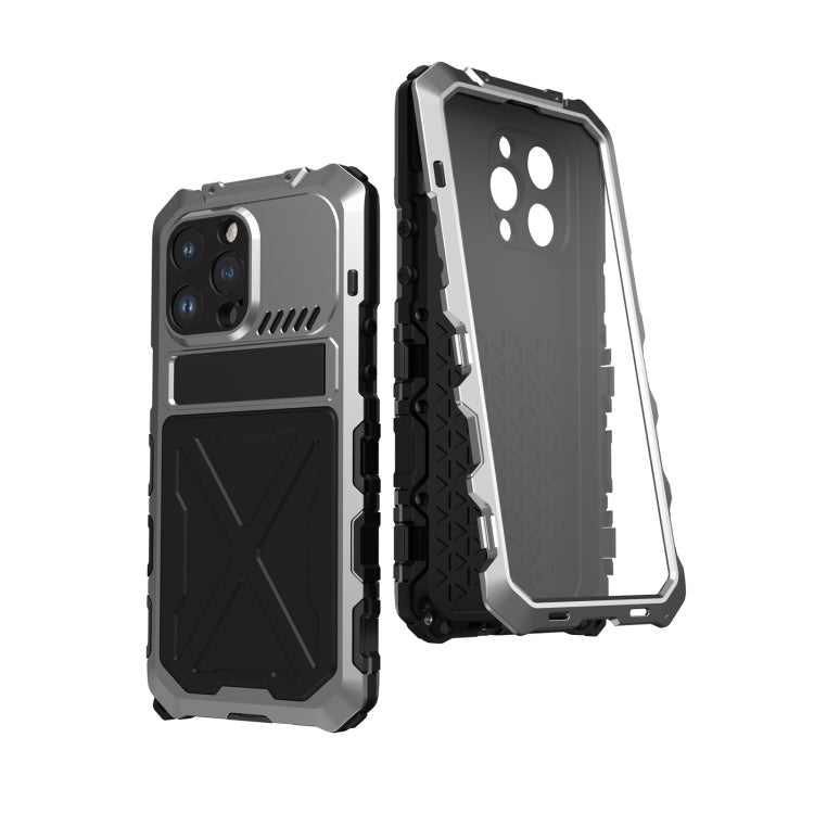 For iPhone 14 Plus R-JUST Life Waterproof Dustproof Shockproof Phone Case(Silver) - free shipping - PMC TechLife - Order now!