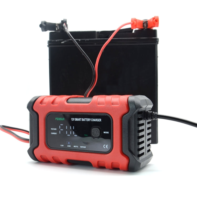 FOXSUR 6A 12V Motorcycle / Car Smart Battery Charger, Plug Type:AU Plug(Red) - Battery Charger by FOXSUR | Online Shopping South Africa | PMC Jewellery | Buy Now Pay Later Mobicred