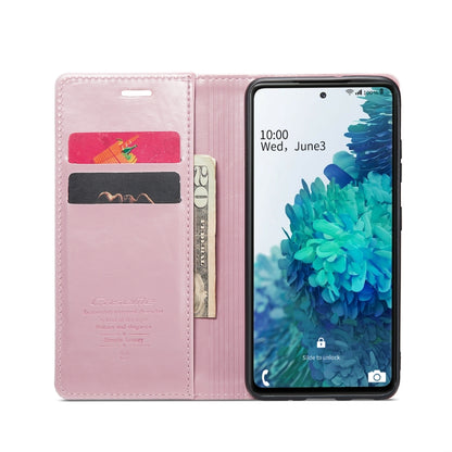 For Samsung Galaxy S20 FE CaseMe 003 Crazy Horse Texture Leather Phone Case(Rose Gold) - Galaxy Phone Cases by CaseMe | Online Shopping South Africa | PMC Jewellery | Buy Now Pay Later Mobicred