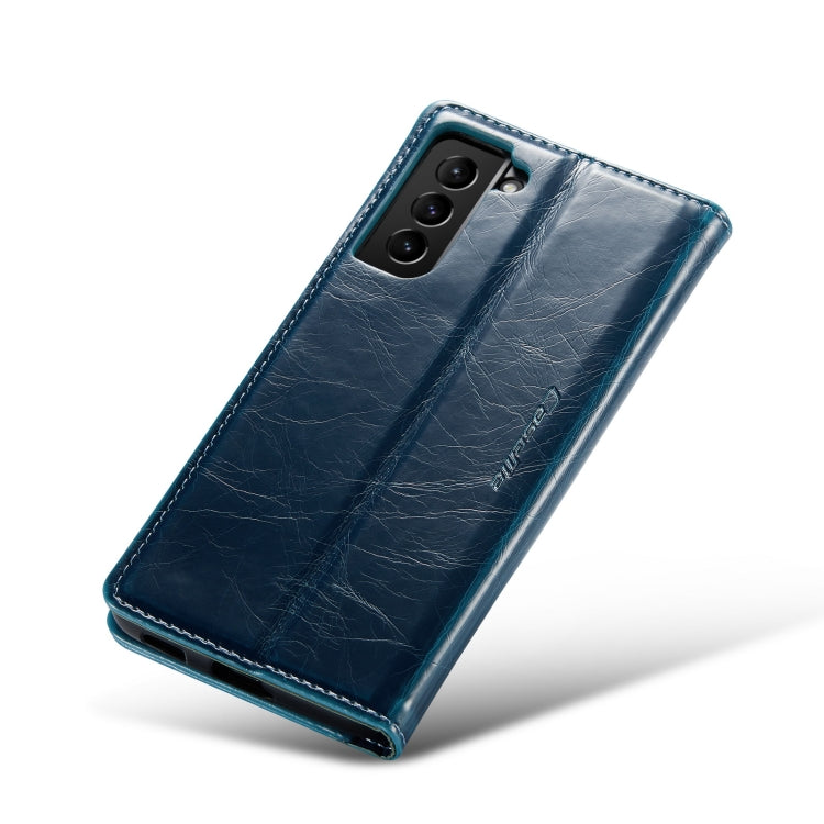 For Samsung Galaxy S21+ 5G CaseMe 003 Crazy Horse Texture Leather Phone Case(Blue) - Galaxy S21+ 5G Cases by CaseMe | Online Shopping South Africa | PMC Jewellery | Buy Now Pay Later Mobicred