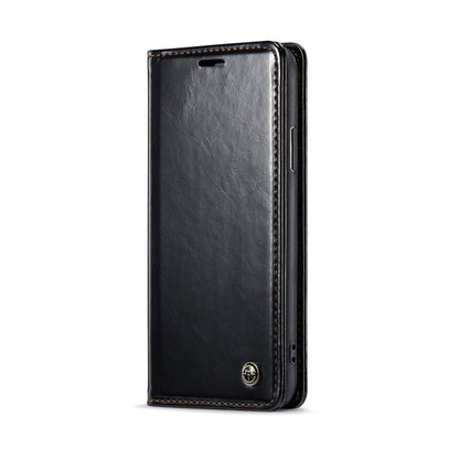 For iPhone XS CaseMe 003 Crazy Horse Texture Leather Phone Case(Black) - More iPhone Cases by CaseMe | Online Shopping South Africa | PMC Jewellery | Buy Now Pay Later Mobicred