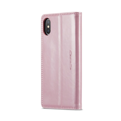 For iPhone XS Max CaseMe 003 Crazy Horse Texture Leather Phone Case(Rose Gold) - More iPhone Cases by CaseMe | Online Shopping South Africa | PMC Jewellery | Buy Now Pay Later Mobicred